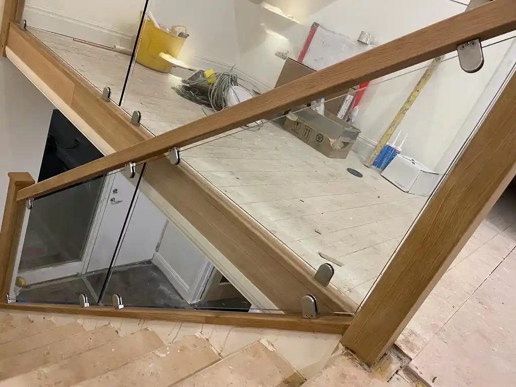 Bespoke glass panel installation by Bucks Glazing